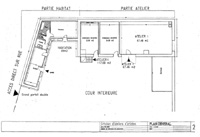 Plan of artists’ residences and workspace