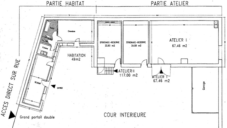 Plan of artists’ residences and workspace