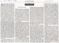 L’article de Hugo Williams dans le Times Literary Supplement